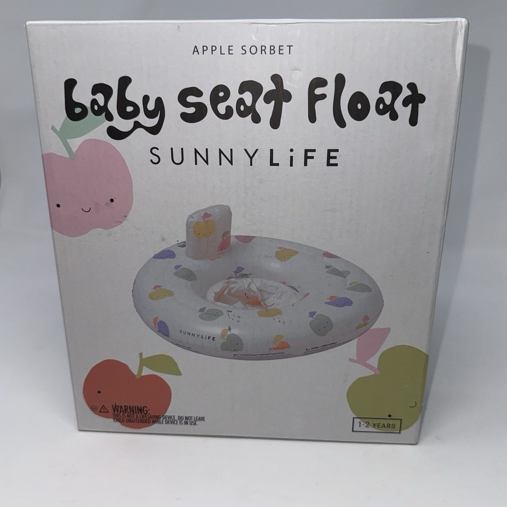 NEW SUNNYLIFE - BABY SEAT FLOAT APPLE SORBET   1-2 Yr.